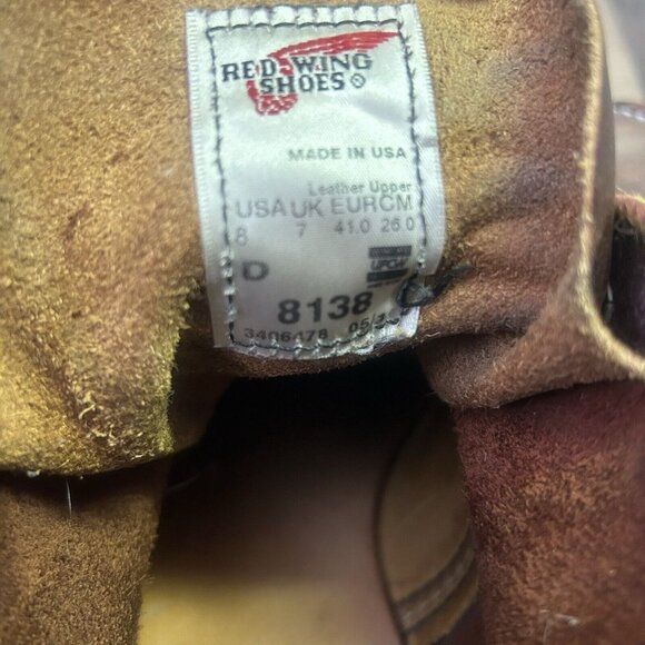 Red Wing 8138 Heritage Briar Slick Moc Toe Work Boots Mens 8 D - Picture 4 of 12